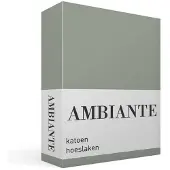 Ambiante Katoen - Hoeslaken - 180x220 - Groen