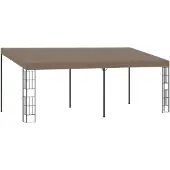 vidaXL Wandprieel 6x3 m stof taupe