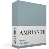 Ambiante - Katoen - Hoeslaken - 160x220 cm - Blauw