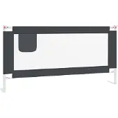 vidaXL Bedhekje peuter 180x25 cm stof donkergrijs