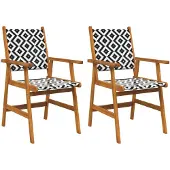vidaXL Tuinstoelen 2 st massief acaciahout