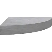 vidaXL Hoekwandschap 35x35x3,8 cm MDF betongrijs