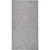 vidaXL Buitenkleed platgeweven 80x150 cm bruin en blauw