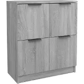 vidaXL Dressoir 60x30x70 cm bewerkt hout grijs sonoma eiken