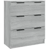 vidaXL Dressoir 60x30x70 cm bewerkt hout grijs sonoma eiken