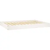 vidaXL Hondenmand 101,5x74x9 cm massief grenenhout wit