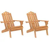 vidaXL Tuinstoelen Adirondack 2 st massief acaciahout