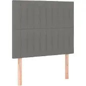vidaXL Hoofdbord donkergrijs 100x5x118/128 cm Stof