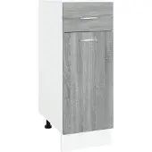 vidaXL Onderkast met lade, Lyon, grijs Sonoma, 30x46x81,5 cm
