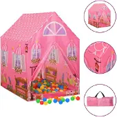 vidaXL Kinderspeeltent met 250 ballen 69x94x104 cm roze