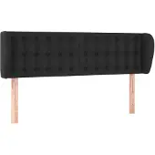 vidaXL Hoofdbord met randen 147x23x78/88 cm kunstleer zwart