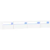 vidaXL TV-kast met LED-verlichting, wit, 270x35x40 cm