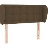 vidaXL Hoofdbord met randen 93x23x78/88 cm stof donkerbruin