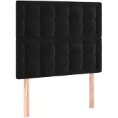 vidaXL Hoofdbord zwart 80x5x118/128 cm fluweel