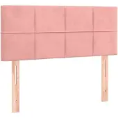 vidaXL Hoofdbord 80x5x78/88 cm fluweel roze