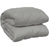 vidaXL Verzwaringsdeken 200x225 cm 13 kg stof grijs