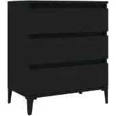 vidaXL Dressoir 60x35x70 cm bewerkt hout zwart