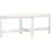 vidaXL Salontafel 118x63x45 cm massief grenenhout wit