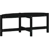 vidaXL Salontafel zwart, 118x63x45 cm, massief grenenhout