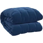 vidaXL Verzwaringsdeken 200x220 cm 13 kg stof blauw