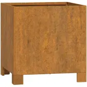 vidaXL Plantenbak met poten roestig 30x30x30 cm cortenstaal