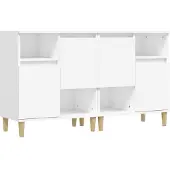 vidaXL Dressoirs, 2 stuks, wit, 60x35x70 cm, houtvezel