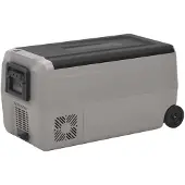 vidaXL Koelbox met wielen en handvat 36 L polypropeen zwart en grijs