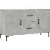 vidaXL Dressoir 100x36x60 cm bewerkt hout betongrijs