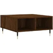 vidaXL Salontafel 60x60x30 cm bewerkt hout bruineiken