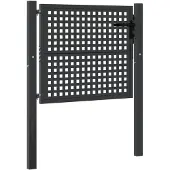 vidaXL Tuinpoort Antraciet 100x75 cm Staal