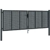 vidaXL Tuinpoort Antraciet 300x75 cm Staal