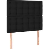 vidaXL Hoofdbord zwart 90x5x118/128 cm stof