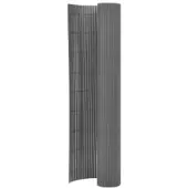 vidaXL Tuinafscheiding dubbelzijdig 90x400 cm grijs