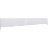 vidaXL Windscherm 6-panelen 800x80 cm stof wit