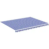 vidaXL Vervangingsdoek voor luifel 450x350 cm polyester blauw en wit