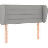vidaXL Hoofdbord met randen 83x23x78/88 cm stof lichtgrijs