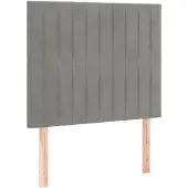 vidaXL Hoofdbord lichtgrijs 80x5x118/128 cm fluweel
