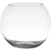 Hakbijl Glass Glazen Bubble Bol Vaas Ø16xH13cm Transparant transparant Keramiek
