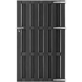 vidaXL Poort 100x180 cm HKC grijs