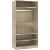 vidaXL Kledingkast 100x50x200 cm bewerkt hout sonoma eikenkleurig
