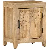 vidaXL Nachtkastje 40x30x50 cm massief mangohout