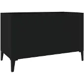 vidaXL Platenkast 74,5x38x48 cm bewerkt hout zwart