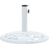 vidaXL Parasolvoet 12 kg 48 cm gietijzer wit