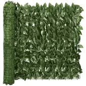 vidaXL Balkonscherm met donkergroene bladeren 600x75 cm