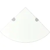 vidaXL Hoekschap met chromen dragers transparant 25x25 cm glas