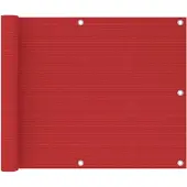 vidaXL Balkonscherm 75x600 cm HDPE rood