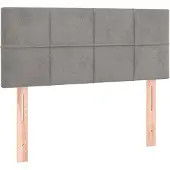 vidaXL Hoofdbord 80x5x78/88 cm fluweel lichtgrijs