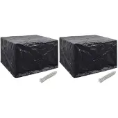 vidaXL Tuinmeubelhoezen 2 st 8 ogen 135x135x90 cm