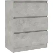 vidaXL Dressoir 60x35x76 cm bewerkt hout betongrijs