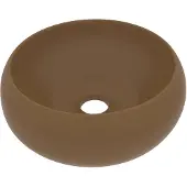vidaXL Wastafel rond 40x15 cm keramiek matcrème